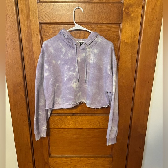 Volcom cropped purple tie dye sweatshirt - Picture 2 of 5
